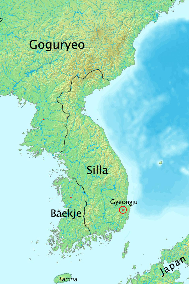 Map of Korea in the 7th Century