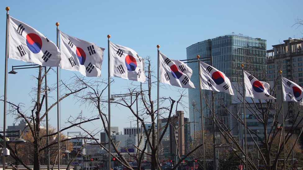 The flag of the Republic of Korea