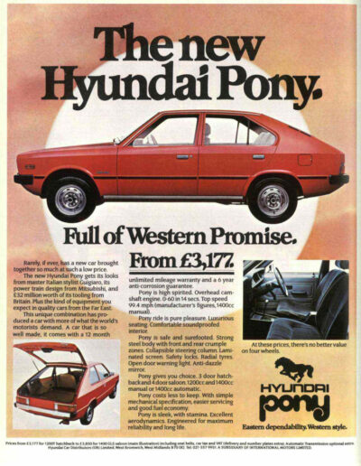 Hyundai Pony advert