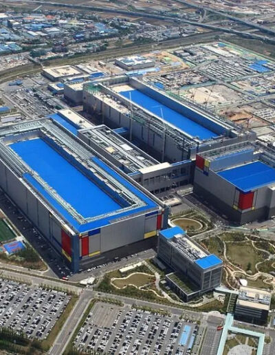 Samsung Electronics' chip manufacturing complex in Pyeongtaek, Gyeongg